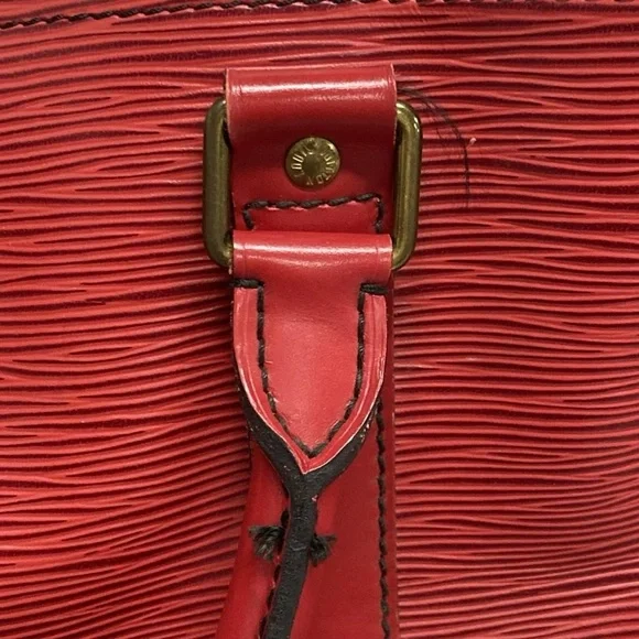 Authentic Louis Vuitton Castilian Red Epi keepall 45 travel unisex duffle bag - Picture 15 of 16